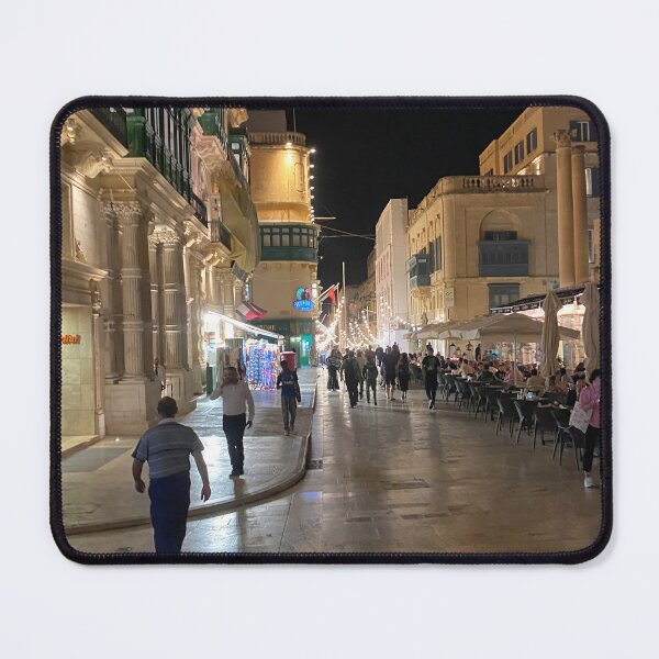 Item preview, Republic Street, Valletta after dark - Portrait designed and sold by Violaman.