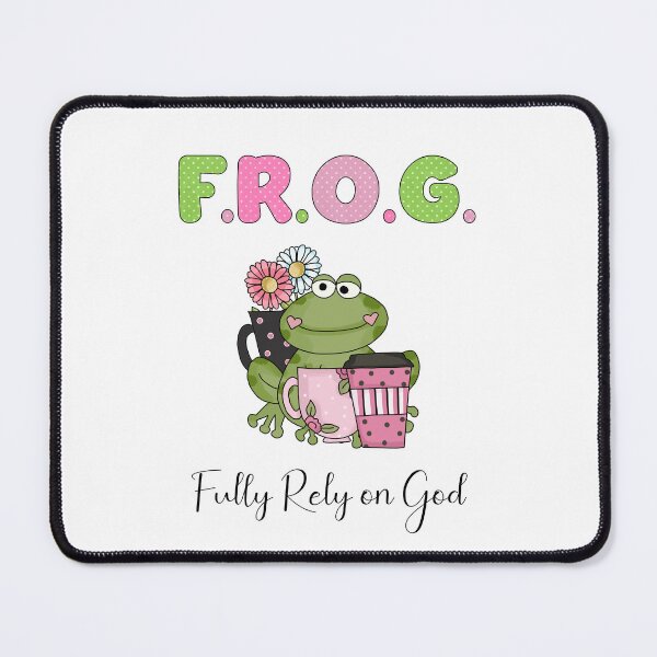 Item preview, Copy of FROG Fully Rely On God Frog with To Go Coffee Cup designed and sold by lifeintoart.