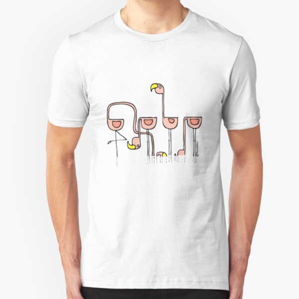 Flamingos Slim Fit T-Shirt
