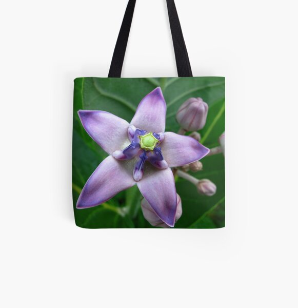 Giant Milkweed Purple All Over Print Tote Bag