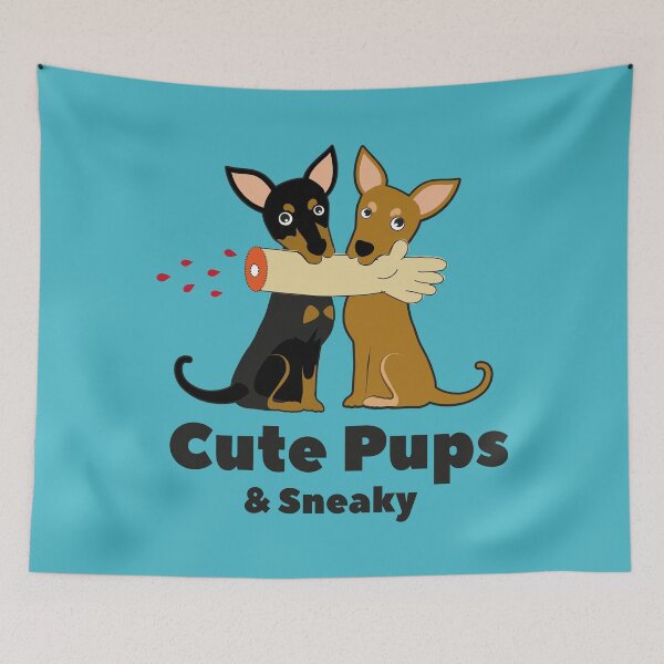 Item preview, Cute Pups & Sneaky. Pinscher designed and sold by haniku.