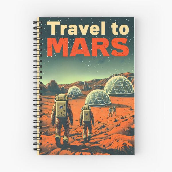 Artikelvorschau, Reise zum Mars – Vintage-Poster-Stil – Science-Fiction entworfen und verkauft von Fenay Designs.