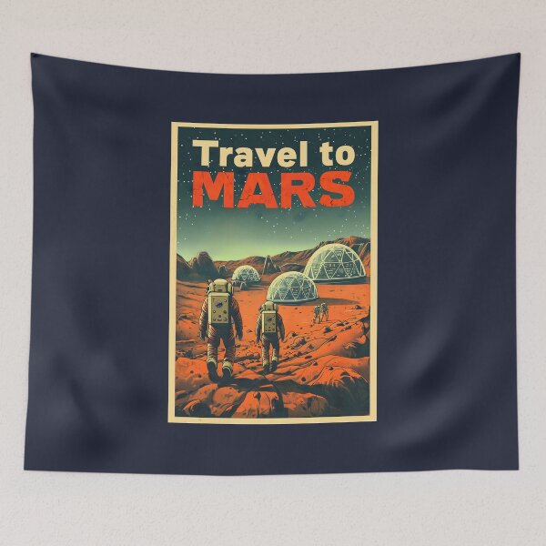 Item preview, Travel to Mars - Vintage Poster Style - Sci-Fi designed and sold by Fenay Designs.