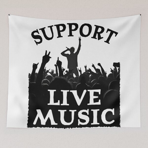 Item preview, Support Live Music, Music Festival, Lollapalooza, Burning Man, Live Musicians, Live Band, Music Artists designed and sold by PrintShangri-La.
