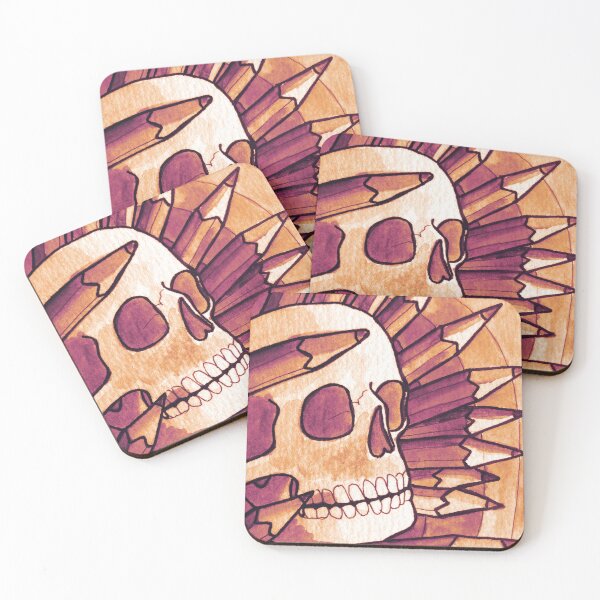 Item preview, Fire Pencils - Skull Painting designed and sold by Katie Atkin.