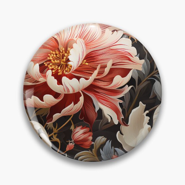 Item preview, Peony Tile 26: Ruffled Symphony in Blush and Blossom, Rose-Kissed Dreams on Leafy Thrones designed and sold by TheBrainArt.