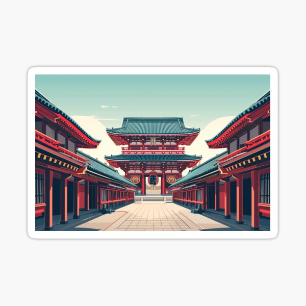 Item preview, Senso-ji Temple Japanese Artwork designed and sold by SimEdd92.