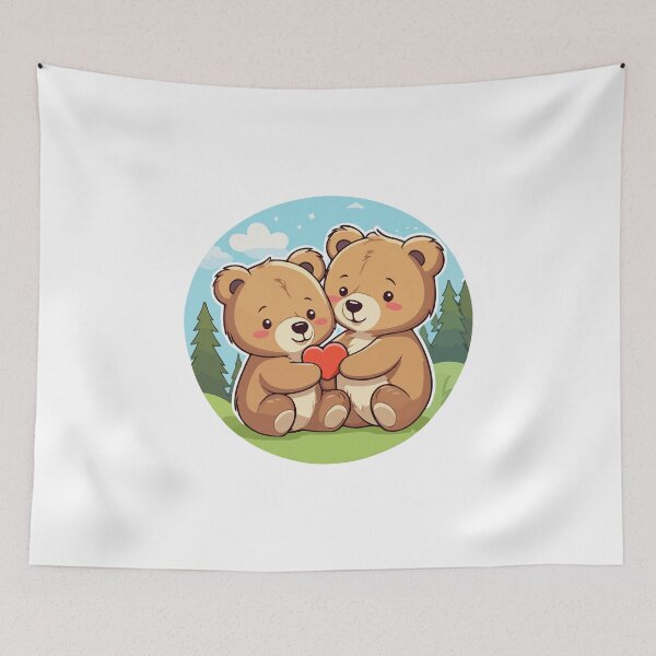 Aperçu de l'œuvre Amour d'ours éternel ! créée et vendue par StickerLab4.
