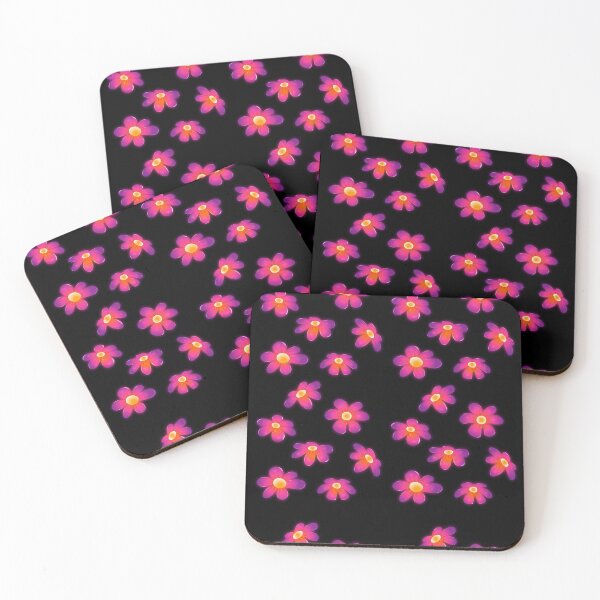 Item preview, Pink Neon Black Flowers designed and sold by PeacockThrone25.