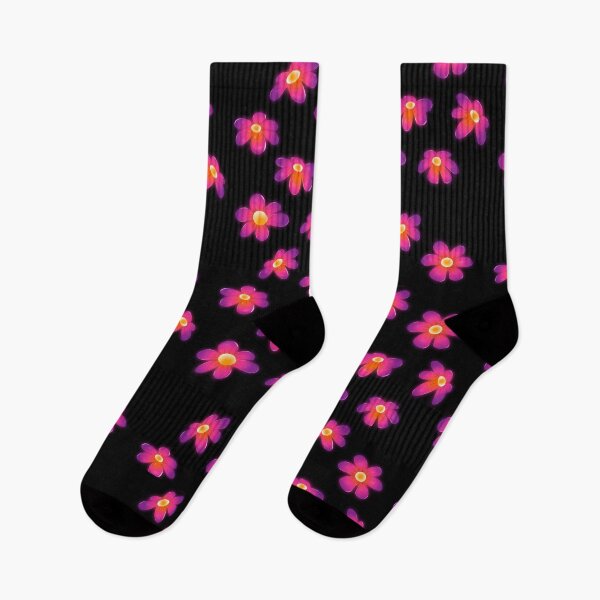 Item preview, Pink Neon Black Flowers designed and sold by PeacockThrone25.