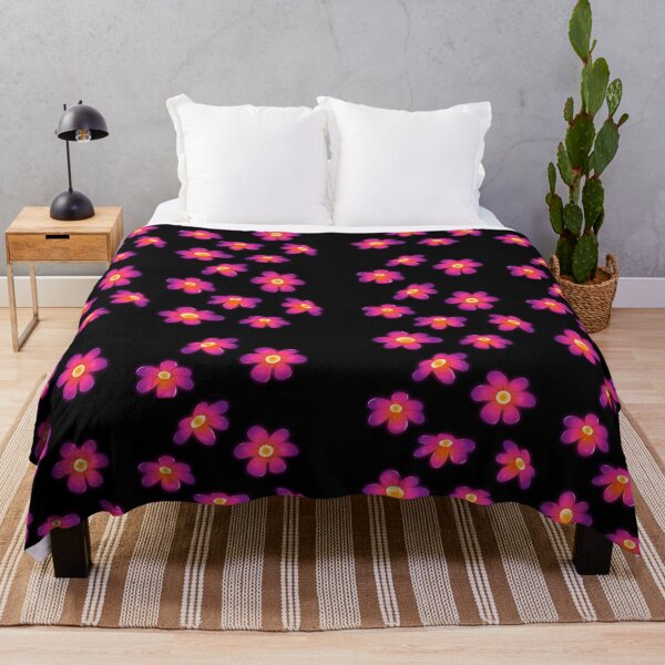 Item preview, Pink Neon Black Flowers designed and sold by PeacockThrone25.