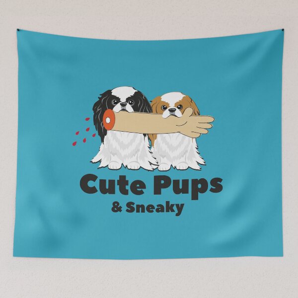 Item preview, Cute Pups & Sneaky. Japanese Chin designed and sold by haniku.
