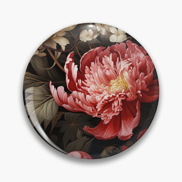 Item preview, Peony Tile 27: Ruffled Symphony in Blush and Blossom, Rose-Kissed Dreams on Leafy Thrones designed and sold by TheBrainArt.
