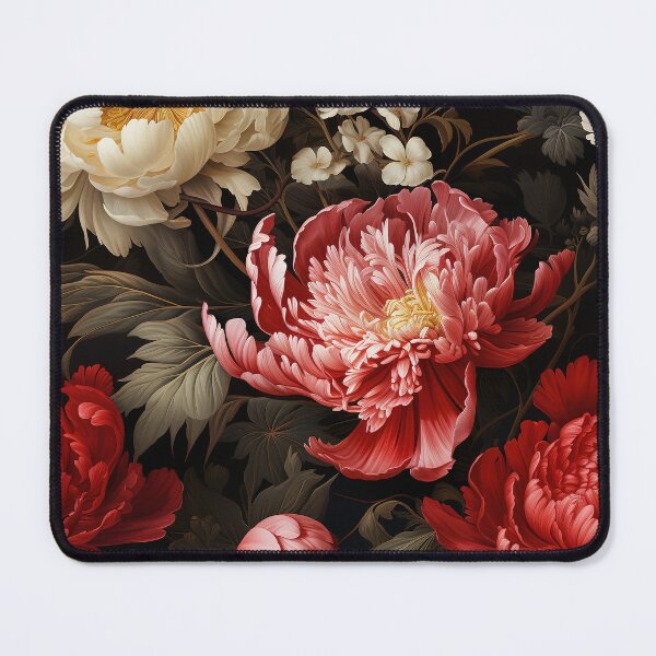 Item preview, Peony Tile 27: Ruffled Symphony in Blush and Blossom, Rose-Kissed Dreams on Leafy Thrones designed and sold by TheBrainArt.