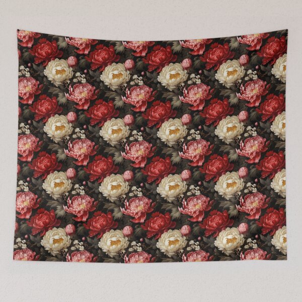 Item preview, Peony Tile 27: Ruffled Symphony in Blush and Blossom, Rose-Kissed Dreams on Leafy Thrones designed and sold by TheBrainArt.