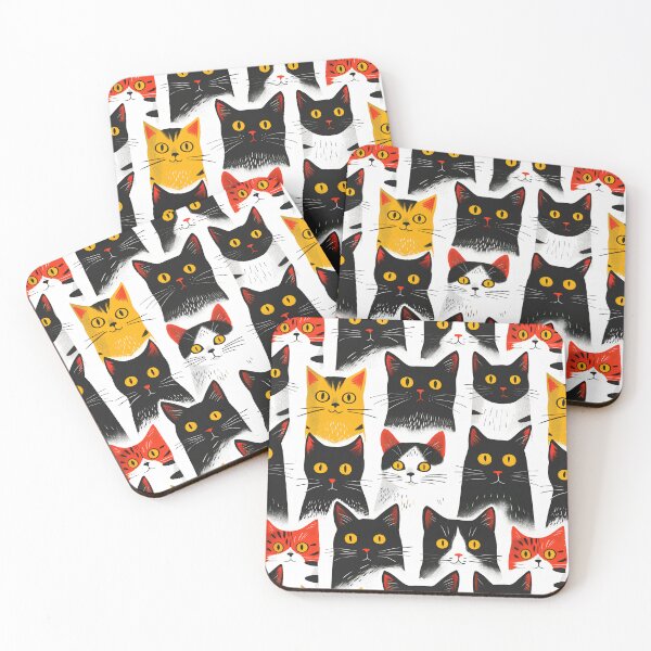 Item preview, Colorful cats pattern designed and sold by randrdesign.