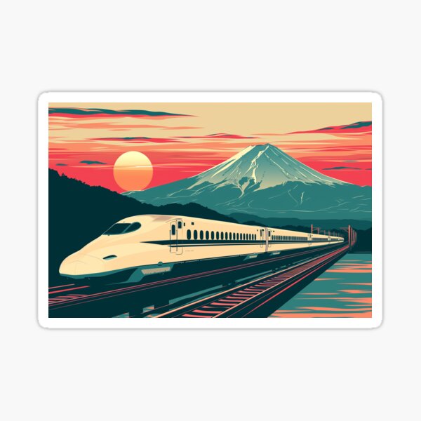 Item preview, Shinkansen Bullet Train Japanese Artwork designed and sold by SimEdd92.