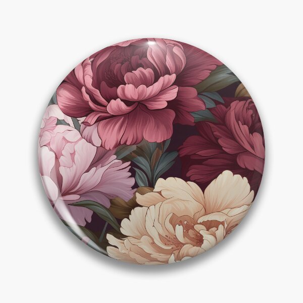 Item preview, Peony Tile 29: Ruffled Symphony in Blush and Blossom, Rose-Kissed Dreams on Leafy Thrones designed and sold by TheBrainArt.