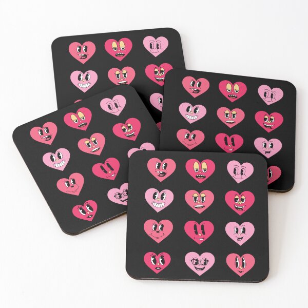 Item preview, Heart Face Pattern designed and sold by MarblesManaged.