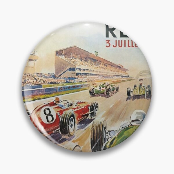 Item preview, Reims Grand Prix 1960 - Vintage Formula 1 Racing Poster designed and sold by Road To Track.