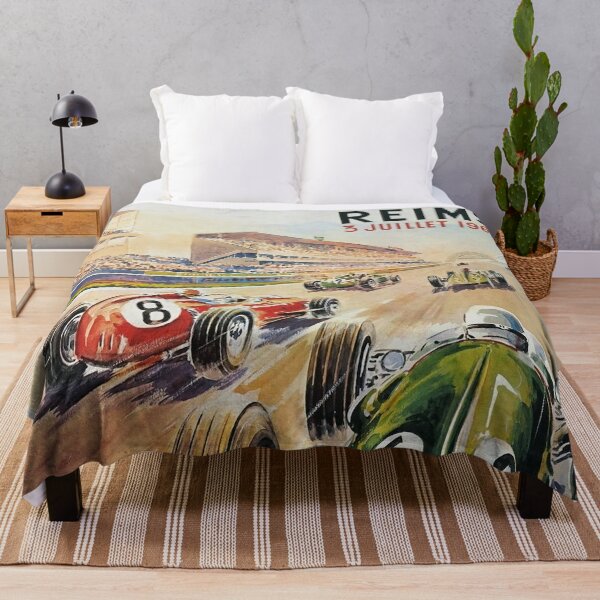 Item preview, Reims Grand Prix 1960 - Vintage Formula 1 Racing Poster designed and sold by Road To Track.
