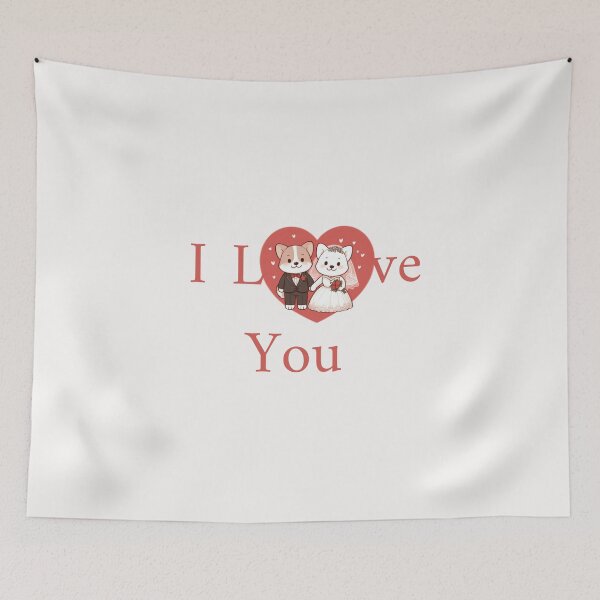 Item preview, Cute Dog Couple I Love You designed and sold by LemuellTrends.