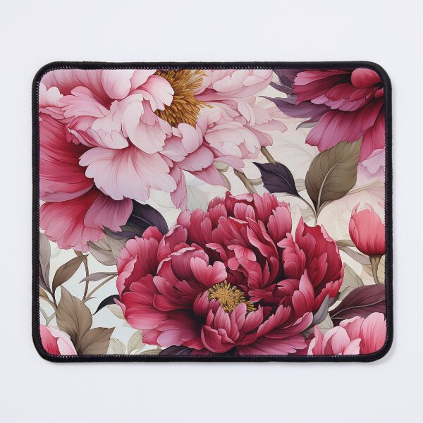 Item preview, Peony Tile 30: Ruffled Symphony in Blush and Blossom, Rose-Kissed Dreams on Leafy Thrones designed and sold by TheBrainArt.