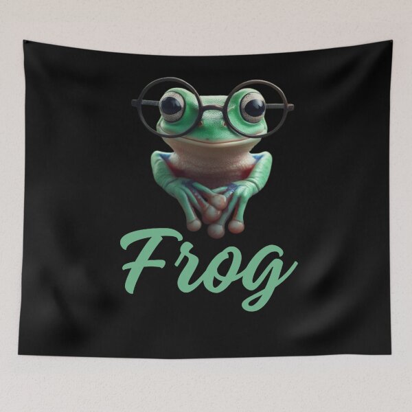 Item preview, Frog with glasses designed and sold by rominek77.