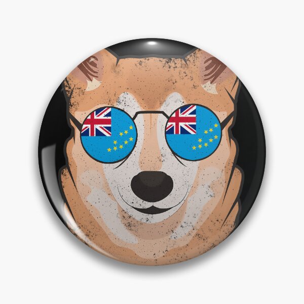 Item preview, Vintage Patriotic Shiba Inu Tuvaluan Flag designed and sold by feether-store.