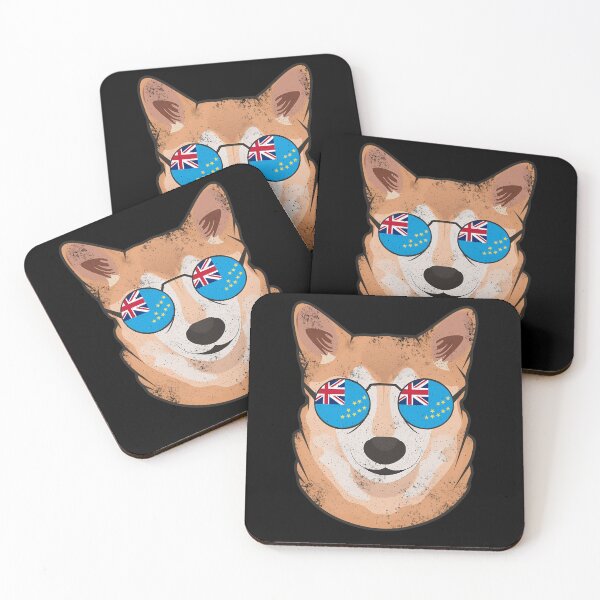 Item preview, Vintage Patriotic Shiba Inu Tuvaluan Flag designed and sold by feether-store.