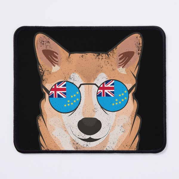 Item preview, Vintage Patriotic Shiba Inu Tuvaluan Flag designed and sold by feether-store.