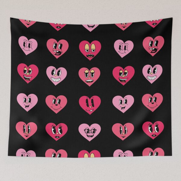 Item preview, Heart Face Pattern designed and sold by MarblesManaged.
