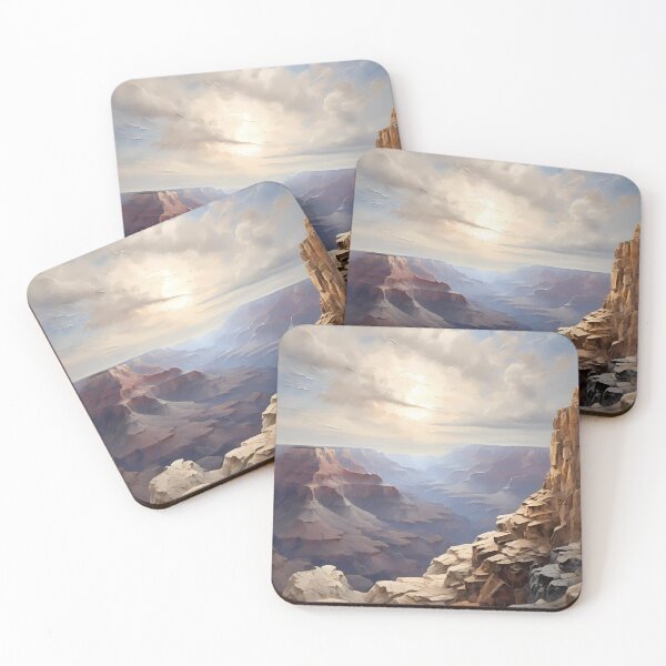 Item preview, A beautiful view in the Grand Canyon, vintage oil painting designed and sold by CreativeSparkzz.