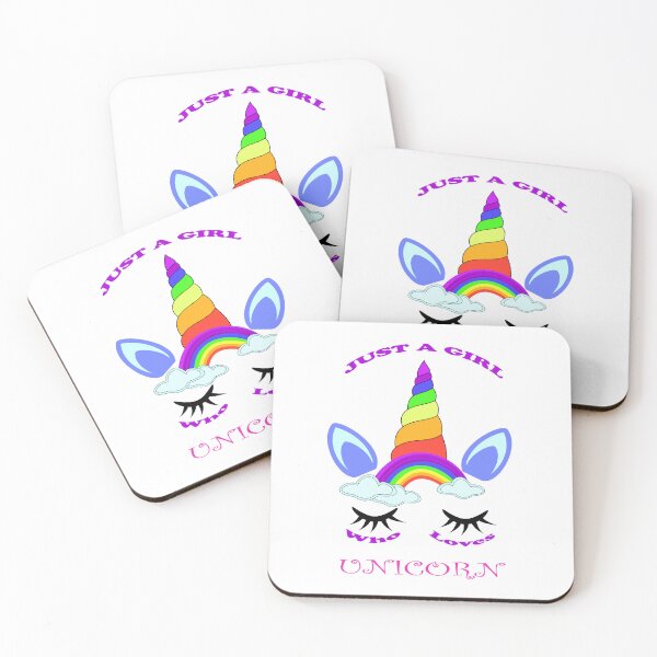 Item preview, Cute Unicorn Just A Girl Who Loves Unicorn  designed and sold by ArtCornerStudio.