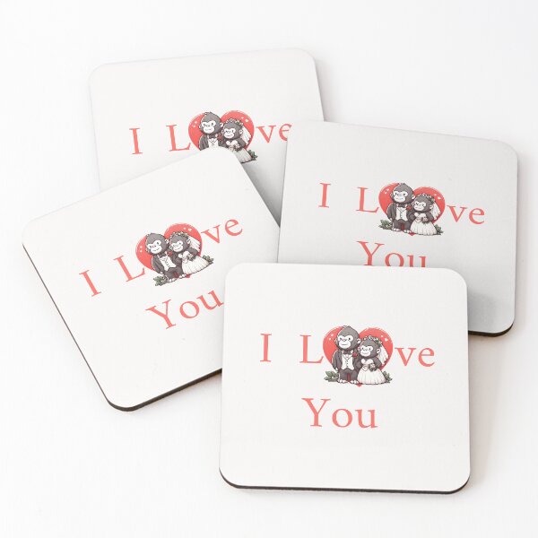 Item preview, Cute Gorilla Couple I Love You designed and sold by LemuellTrends.