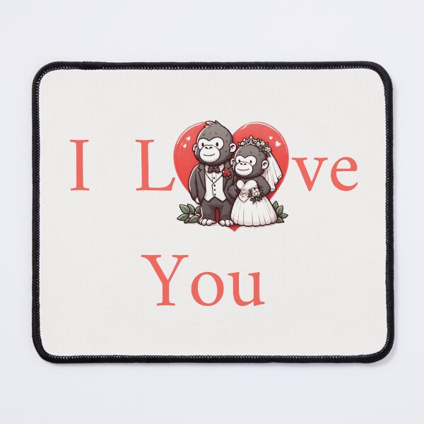 Item preview, Cute Gorilla Couple I Love You designed and sold by LemuellTrends.
