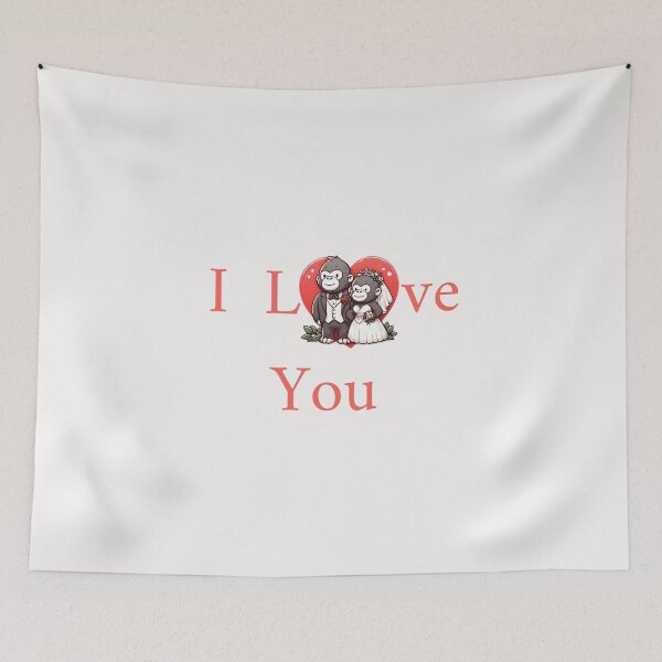 Item preview, Cute Gorilla Couple I Love You designed and sold by LemuellTrends.