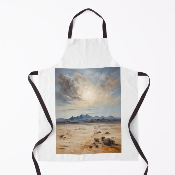 Item preview, A desert landscape with mountains in the background, vintage oil painting designed and sold by CreativeSparkzz.