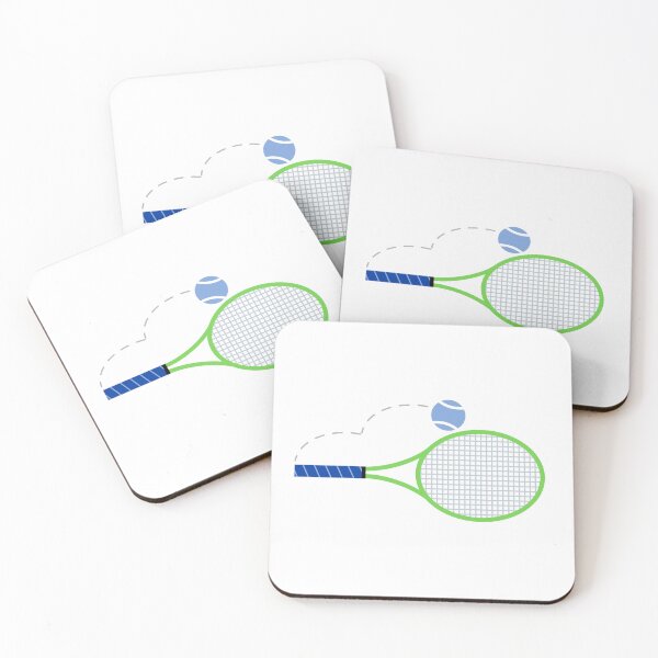 Item preview, Neon Green Tennis Racket with Blue Ball designed and sold by VintageStyle.