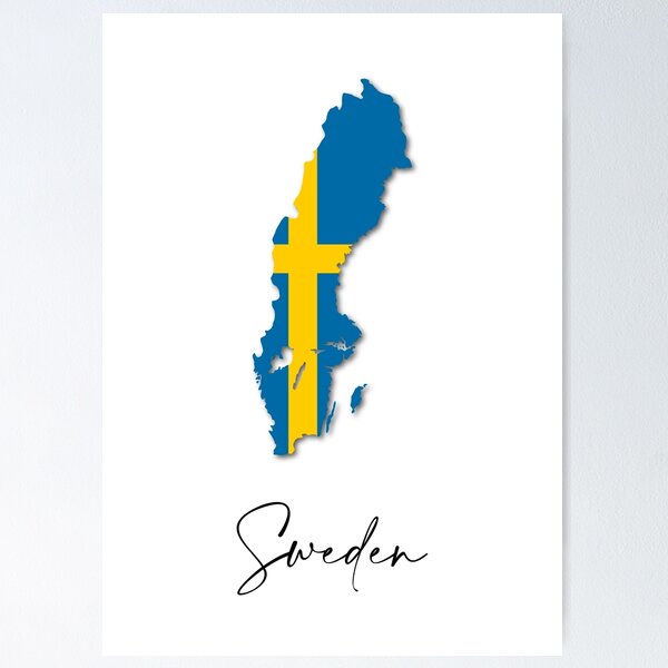 Item preview, Sweden Country Map and Flag Stockholm Europe designed and sold by dk-design85.
