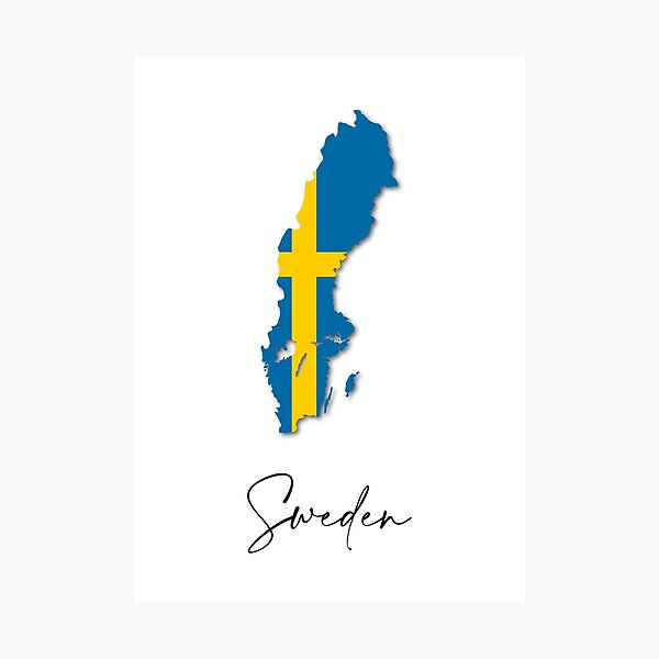 Item preview, Sweden Country Map and Flag Stockholm Europe designed and sold by dk-design85.