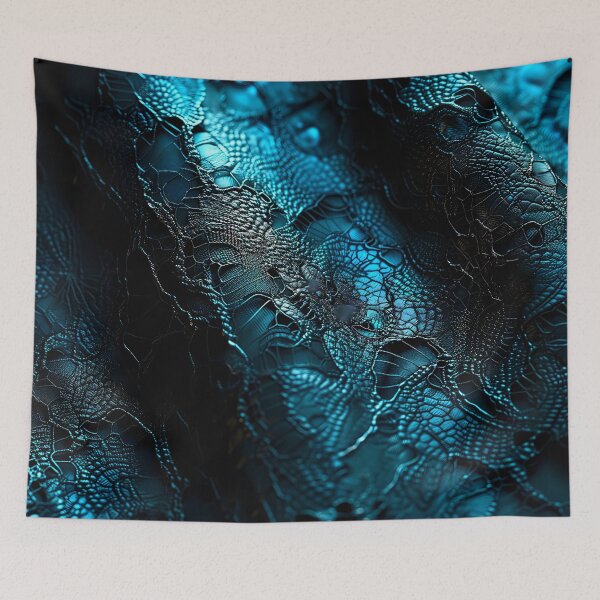 Item preview, Black and turquoise lace texture designed and sold by Fantasyplus.