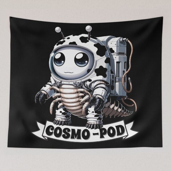Item preview, Dairy Cow Isopod Cute Bug Cosmo-pod designed and sold by Joyful-Park.