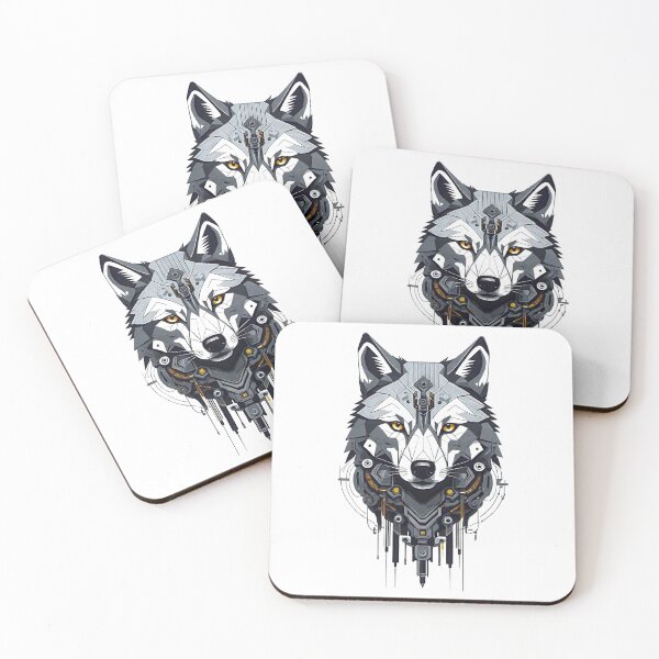 Item preview, Abstract Cyber Wolf designed and sold by jpvoodoo.