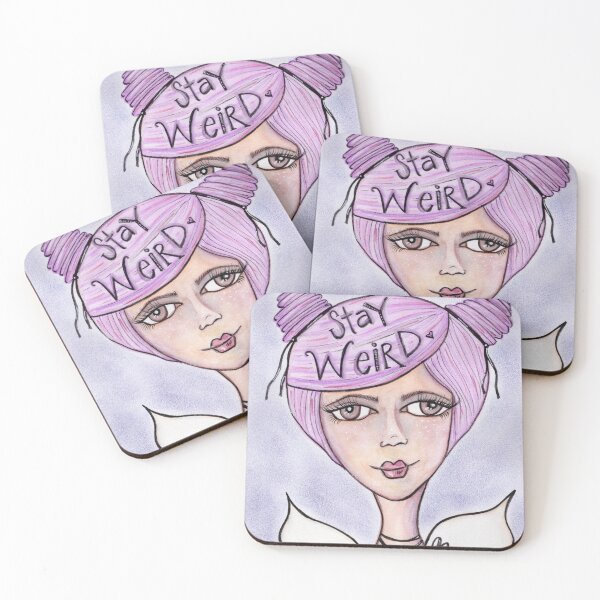 Item preview, Stay Weird Art Hada Ángel Cabello Púrpura Raro designed and sold by LoveatFirstKiss.