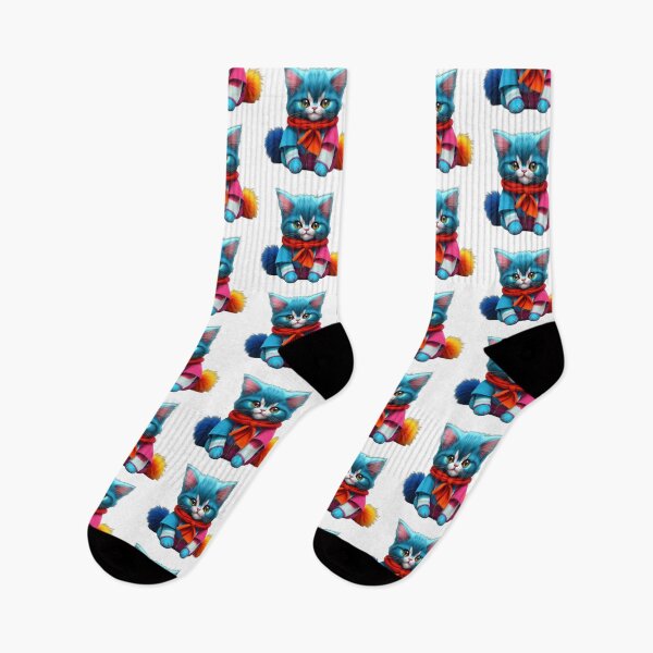 Item preview, Funky blue kitty  designed and sold by Yelenaapen.