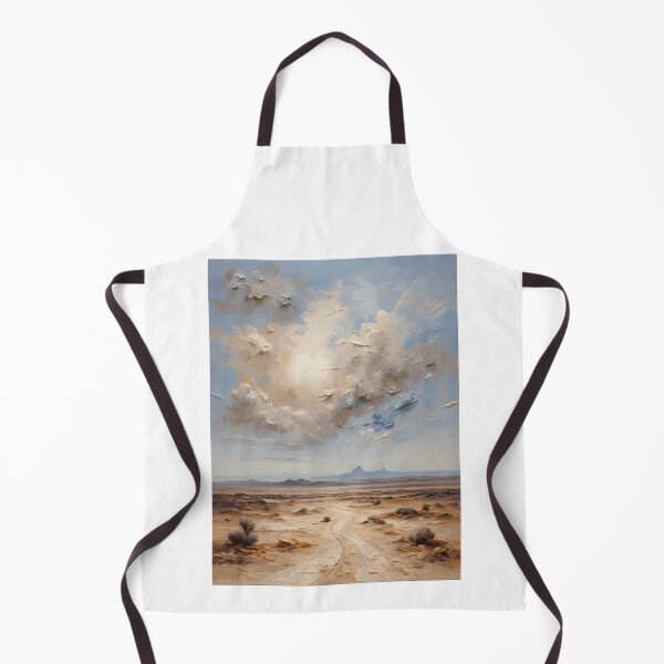 Item preview, A desert landscape with mountains in the background, vintage oil painting designed and sold by CreativeSparkzz.