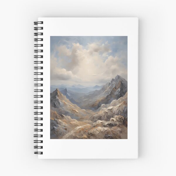 Item preview, A mountain landscape with high peaks, vintage oil painting designed and sold by CreativeSparkzz.