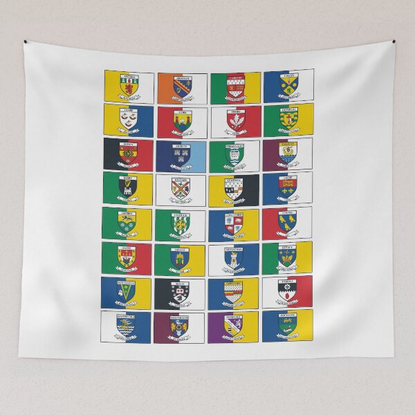 Item preview, The 32 Counties of Ireland - Flags and Crests designed and sold by REAL IRISH GIFTS.