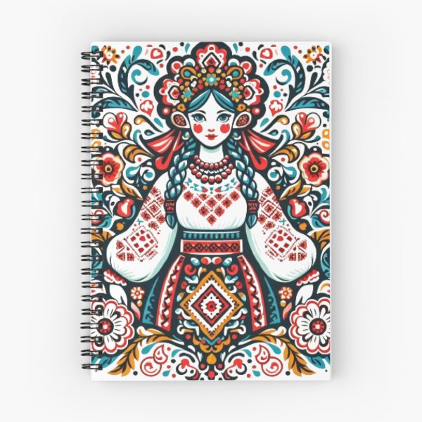 Item preview, Ukrainian ethnic pattern Ukrainian woman among flowers designed and sold by JaroDesign2023.